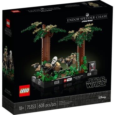 LEGO Star Wars Endor speederachtervolging diorama 75353 LEGO Star Wars Endor speederachtervolging diorama 75353