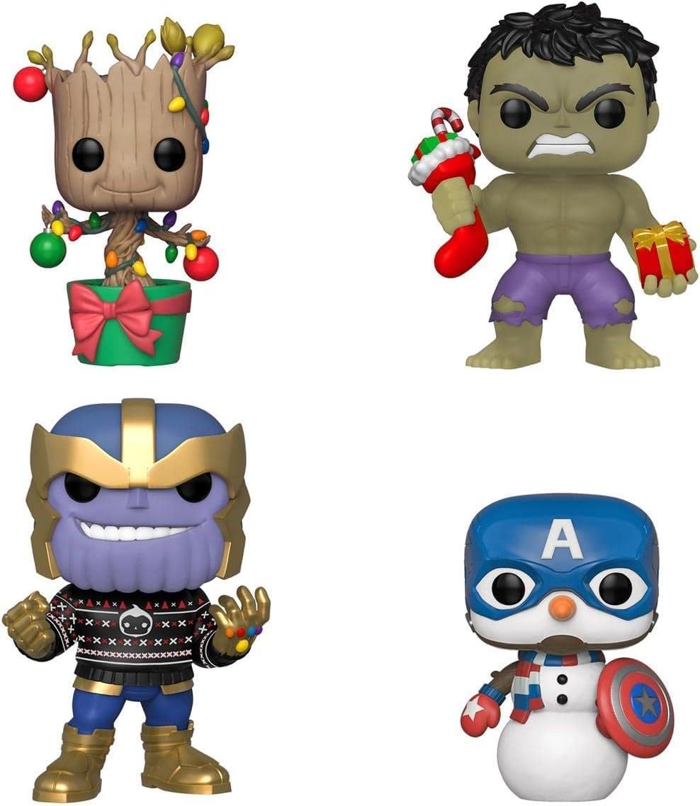 Funko POP 51796 Marvel Holiday 4-pack - Funkoshop KelCha Toys in Hoorn