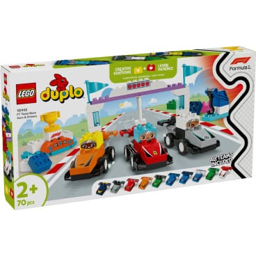 LEGO DUPLO F1 team racewagens en coureurs 10445