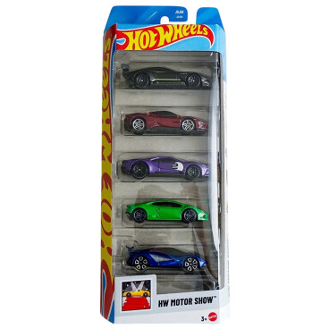 Hot Wheels JBJ89 – HW Motor Show 5-pack