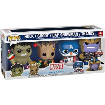 Funko POP 51796 Marvel Holiday 4-pack - Funkoshop KelCha Toys in Hoorn