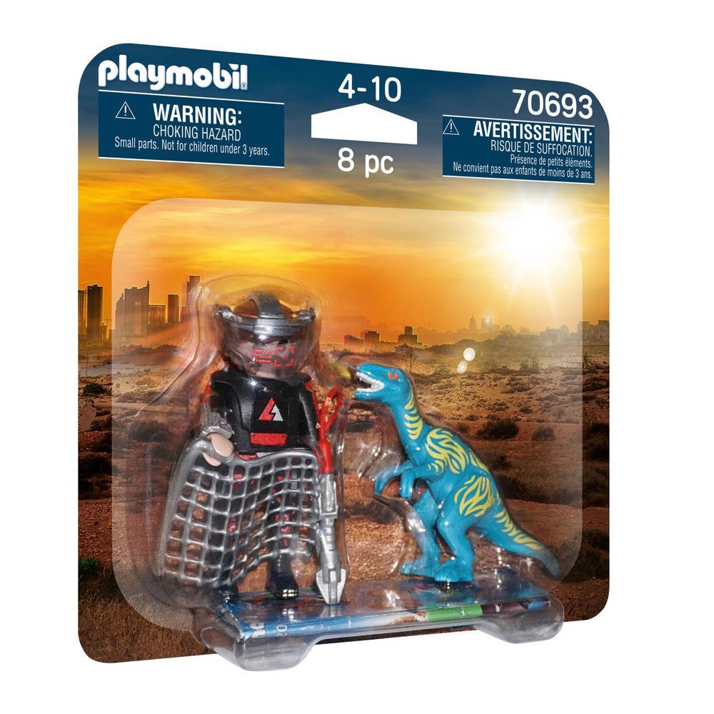 Playmobil duopack Velociraptor vs Stroper 70693