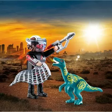 Playmobil duopack Velociraptor vs Stroper 70693