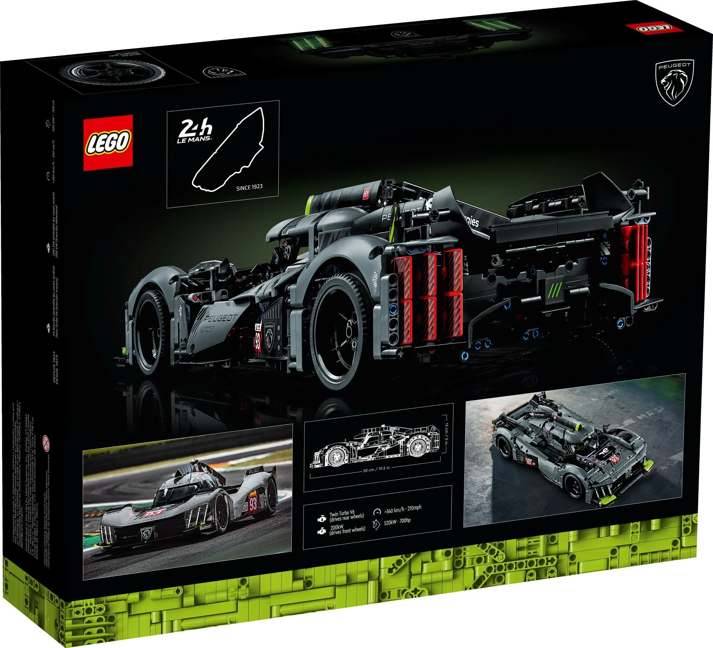 LEGO Technic Peugeot 9×8 24H LeMans Hybrid Hypercar 42156
