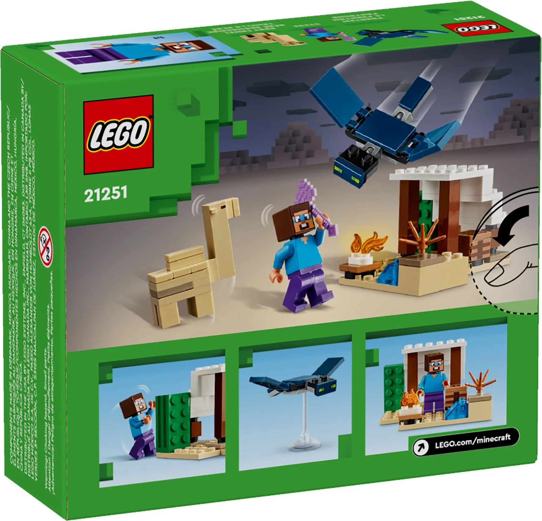 LEGO Minecraft Steve’s woestijnexpeditie 21251 LEGO Minecraft Steve’s woestijnexpeditie 21251