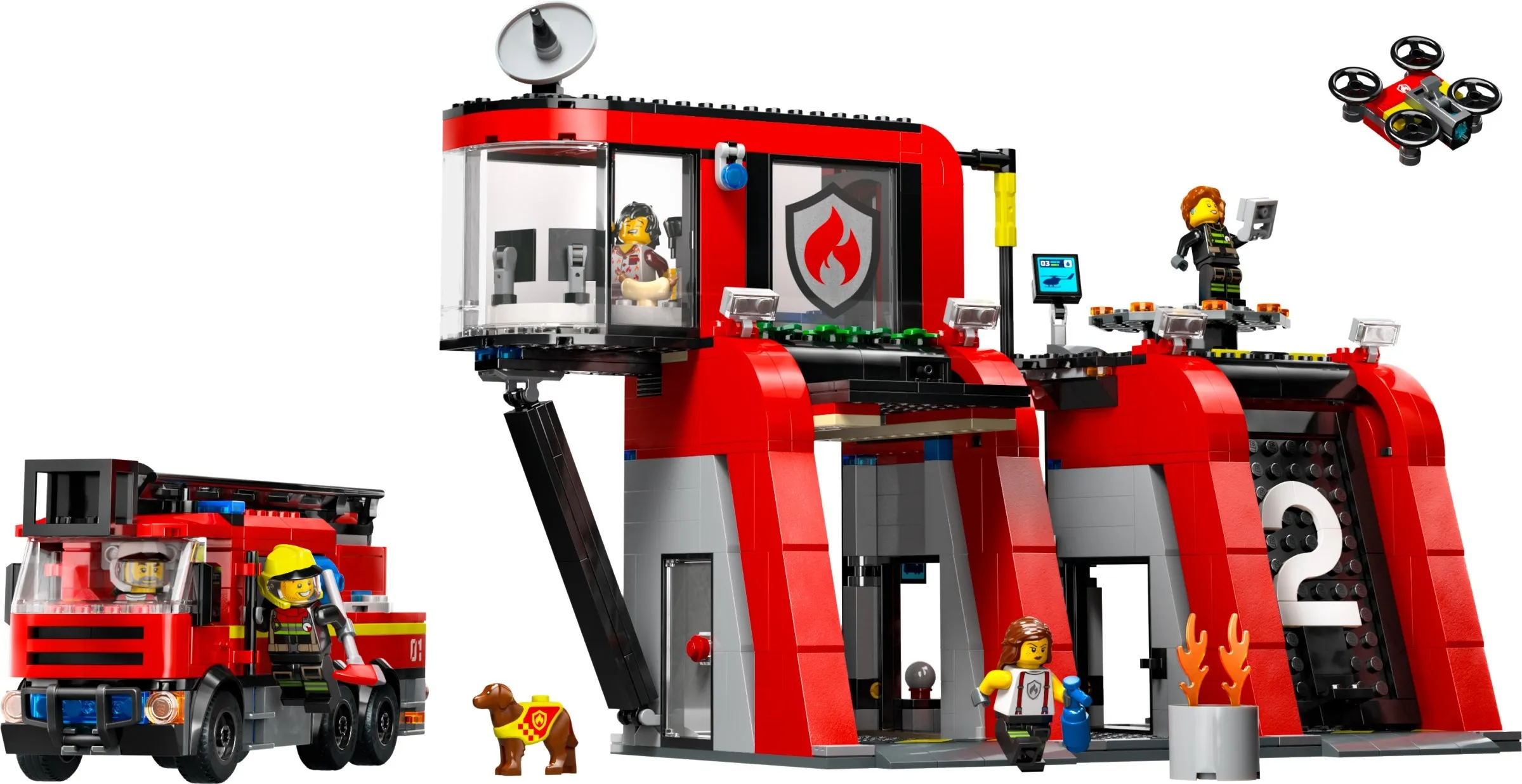 LEGO City Brandweerkazerne en brandweertruck 60414
