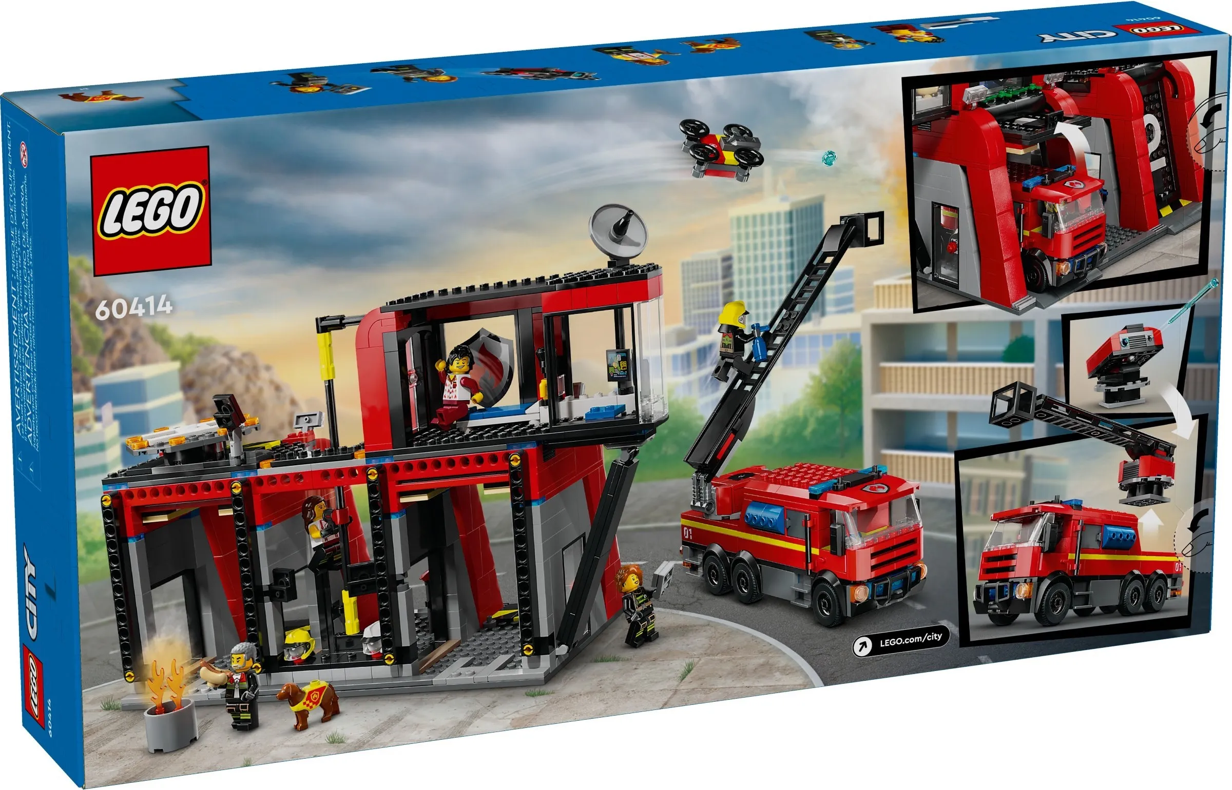 LEGO City Brandweerkazerne en brandweertruck 60414