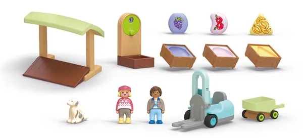 Playmobil Junior 71691 Biologische marktkraam & heftruck