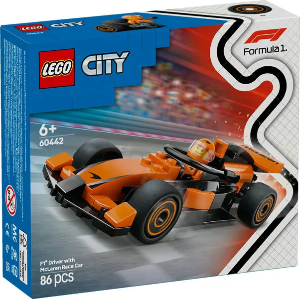 LEGO City F1 coureur met McLaren racewagen 60442 LEGO City F1 coureur met McLaren racewagen 60442