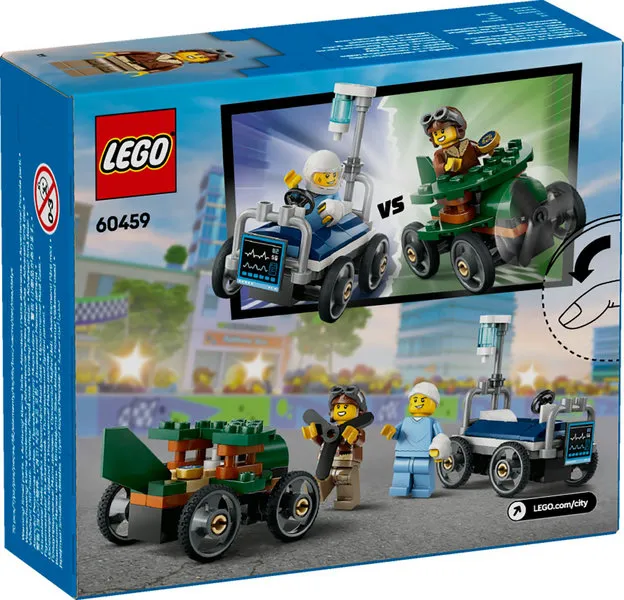 LEGO City Raceautopakket: vliegtuig vs. ziekenhuisbed 60459 LEGO City Raceautopakket: vliegtuig vs. ziekenhuisbed 60459