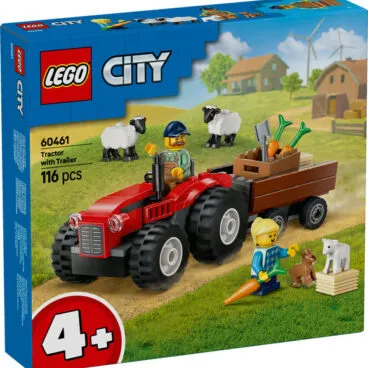 LEGO City Rode tractor met aanhanger en schapen 60461