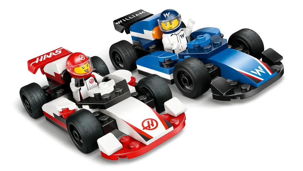 LEGO City F1 Williams Racing en Haas F1 racewagens 60464