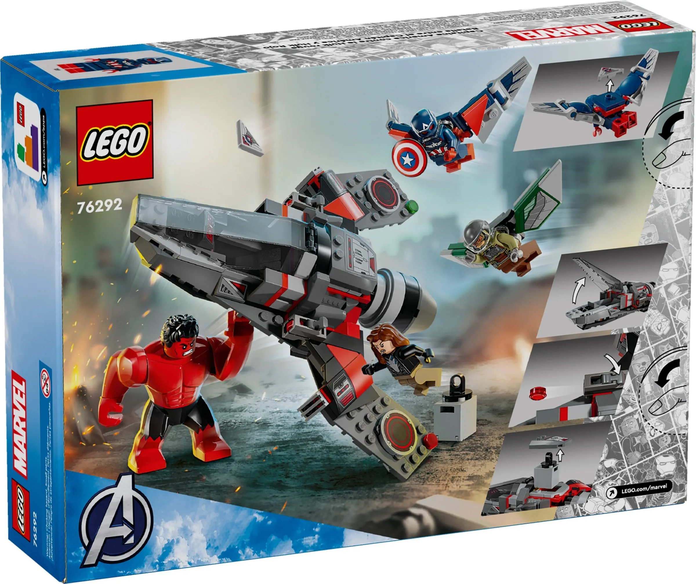 LEGO Marvel Captain America vs. Rode Hulk duel 76292