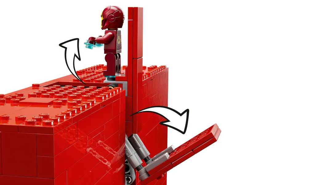 LEGO Marvel logo en minifiguren 76313