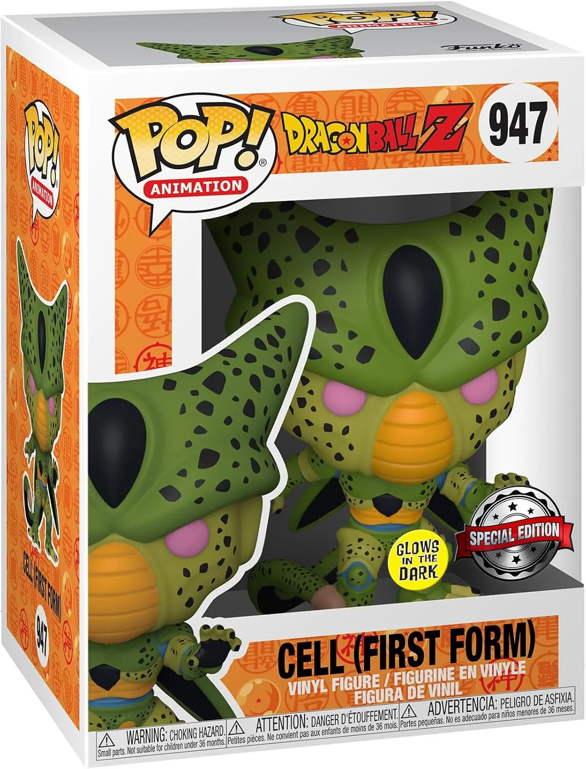 Funko POP 55641 Dragon Ball – Cell (First Form) Glow SE 947