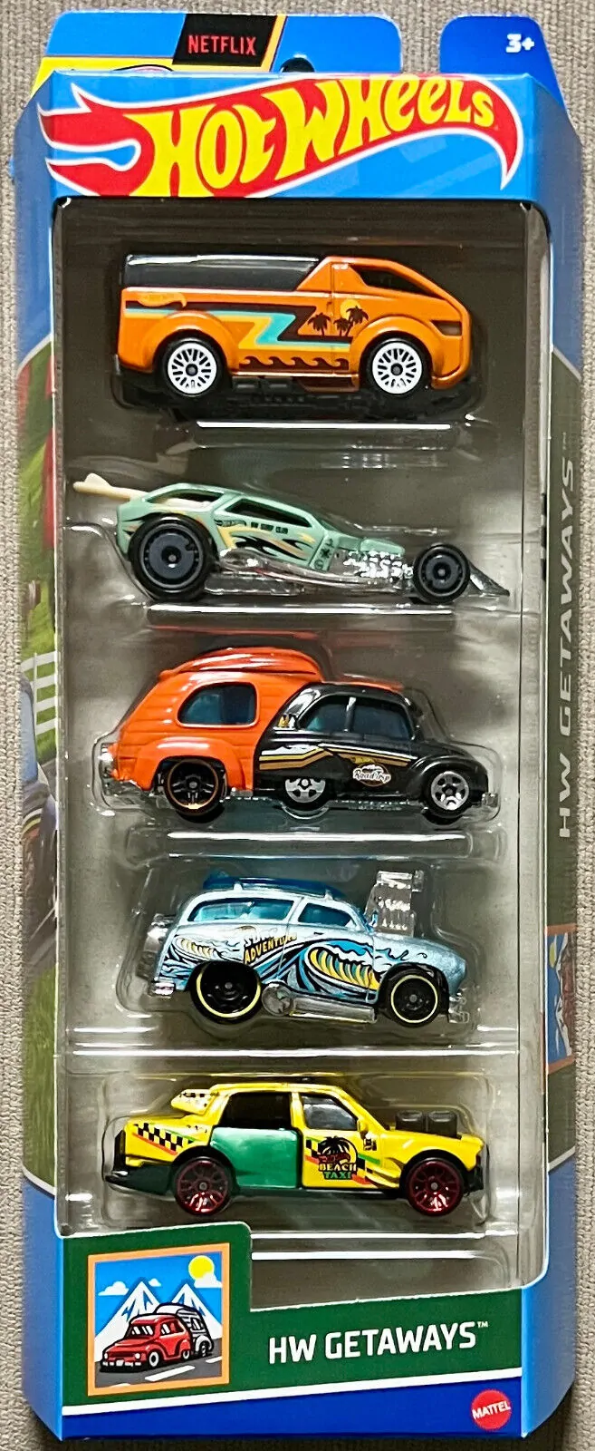 Hot Wheels HTV46 HW Getaways 5-pack