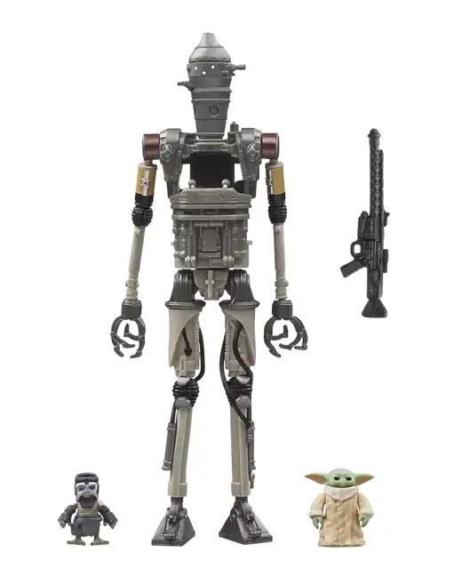 Hasbro 239395 Star Wars – IG-12, Grogu & Anzellan – Fig 10cm