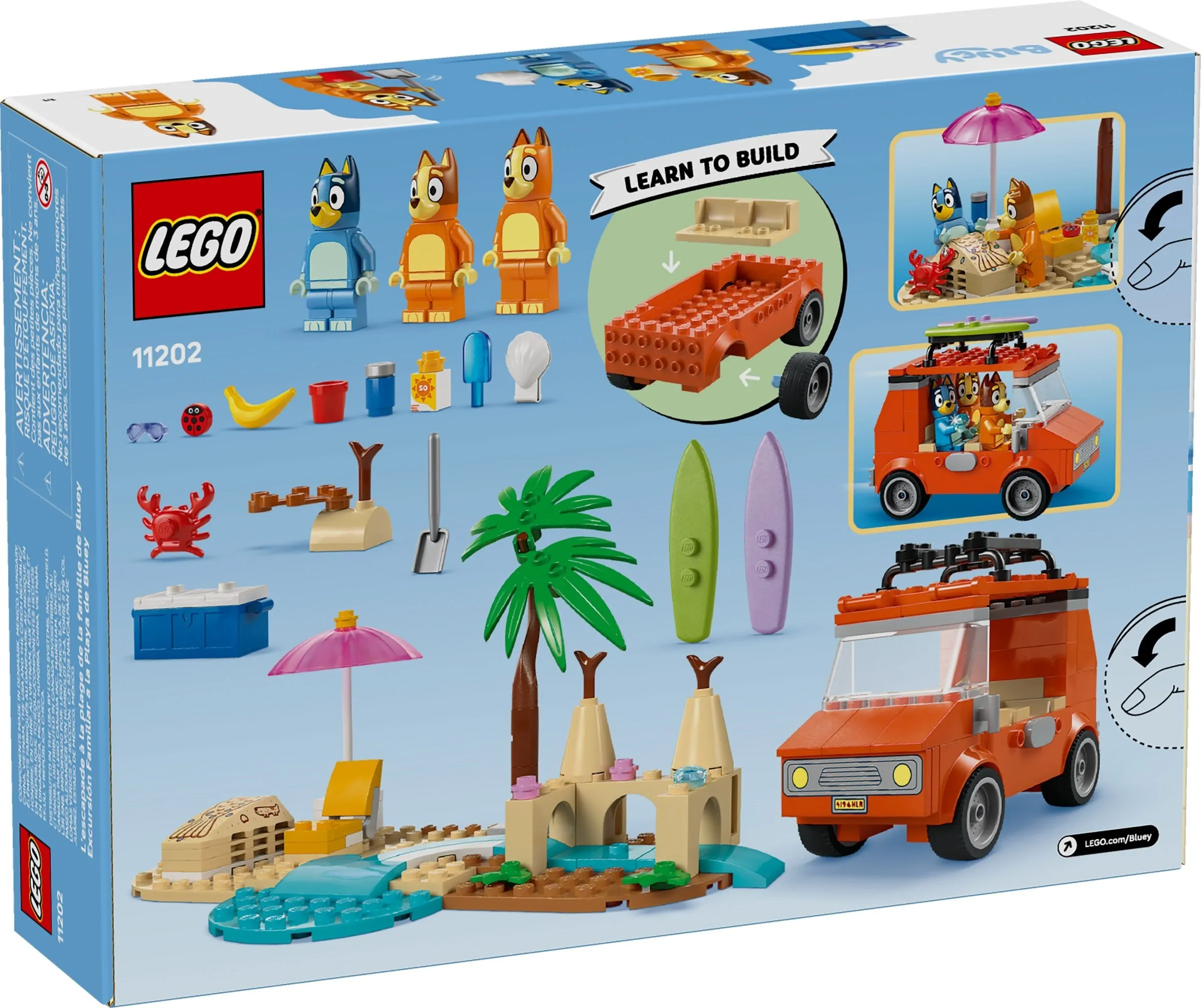 LEGO Bluey – Bluey’s autorit naar het strand 11202
