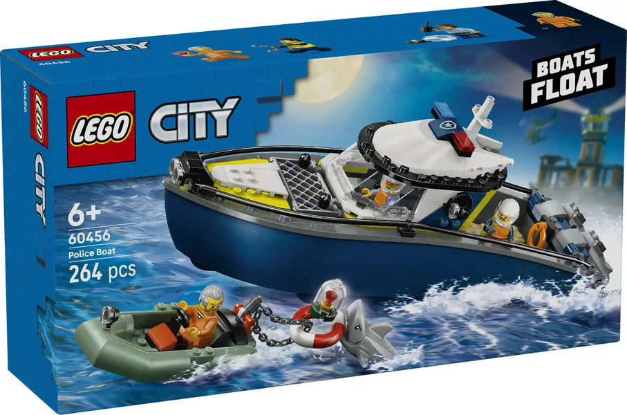 LEGO City Achtervolging met politieboot 60456