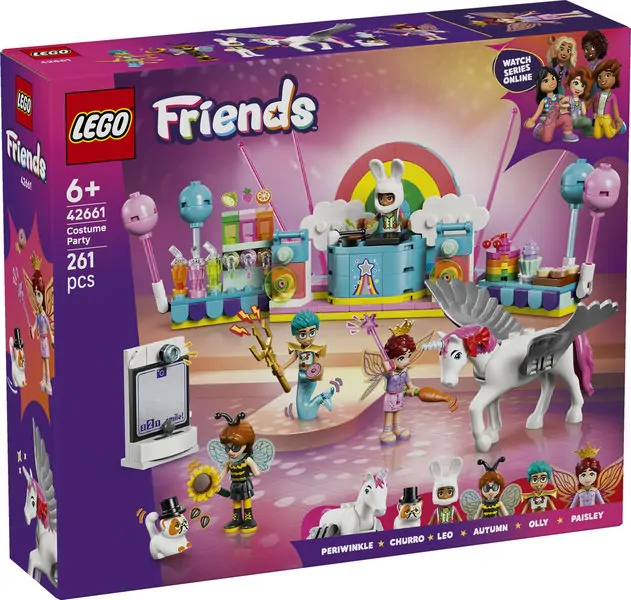 LEGO Friends Verkleedfeestje met flamingo en eenhoorn 42661