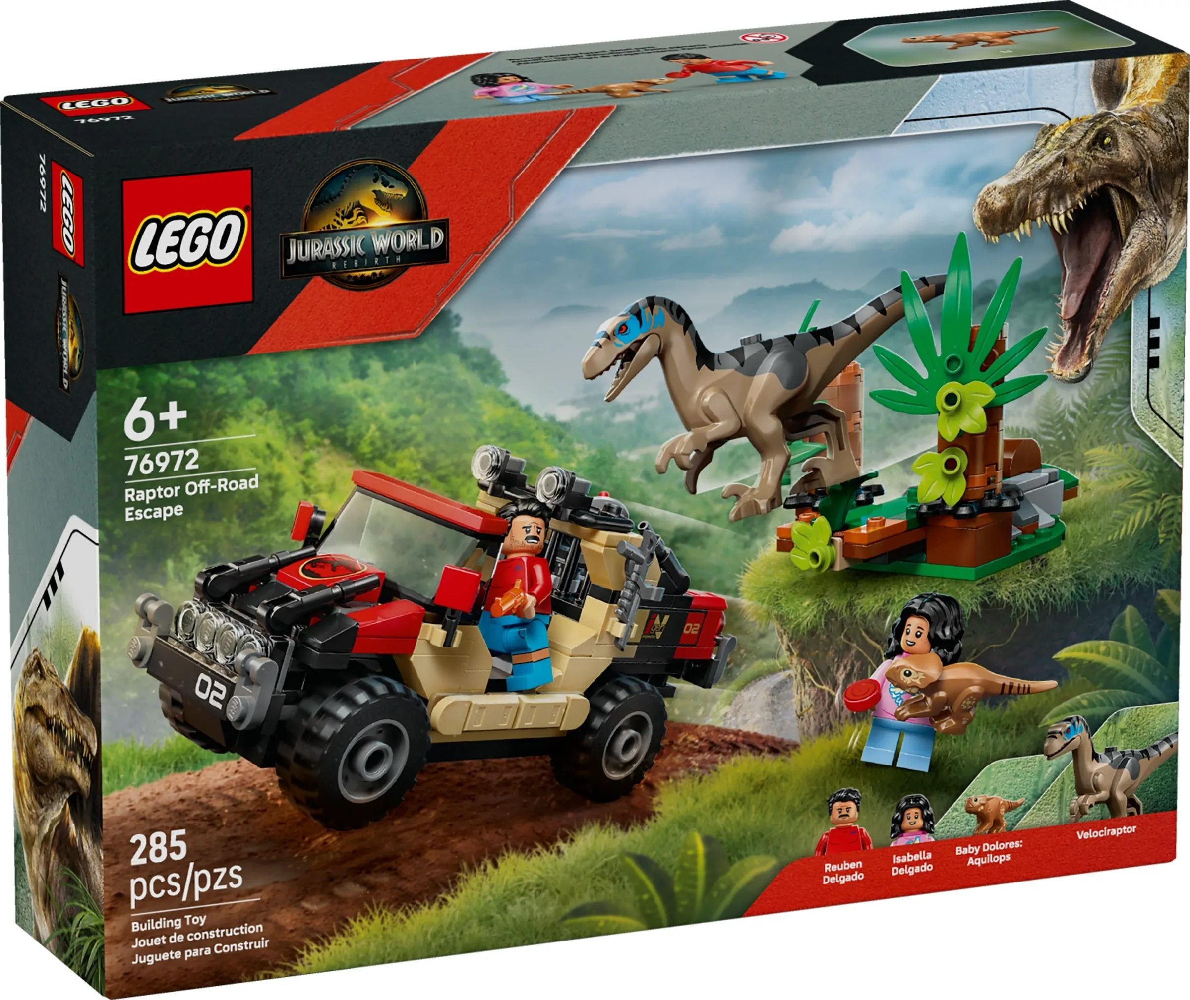 LEGO Jurassic World Offroad raptorontsnapping 76972