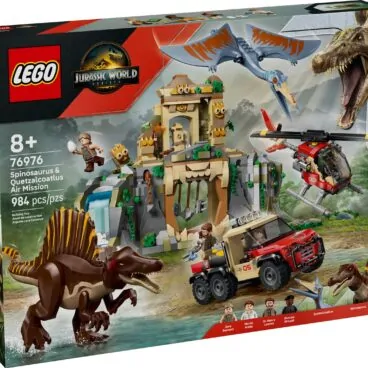 LEGO Jurassic Spinosaurus en Quetzalcoatlus luchtmissie 76976