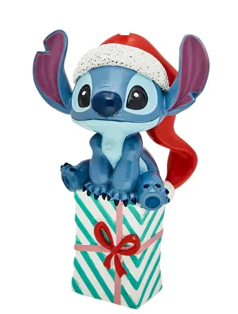 Stitch – Xmas Decoration – Stitch with gift 13cm