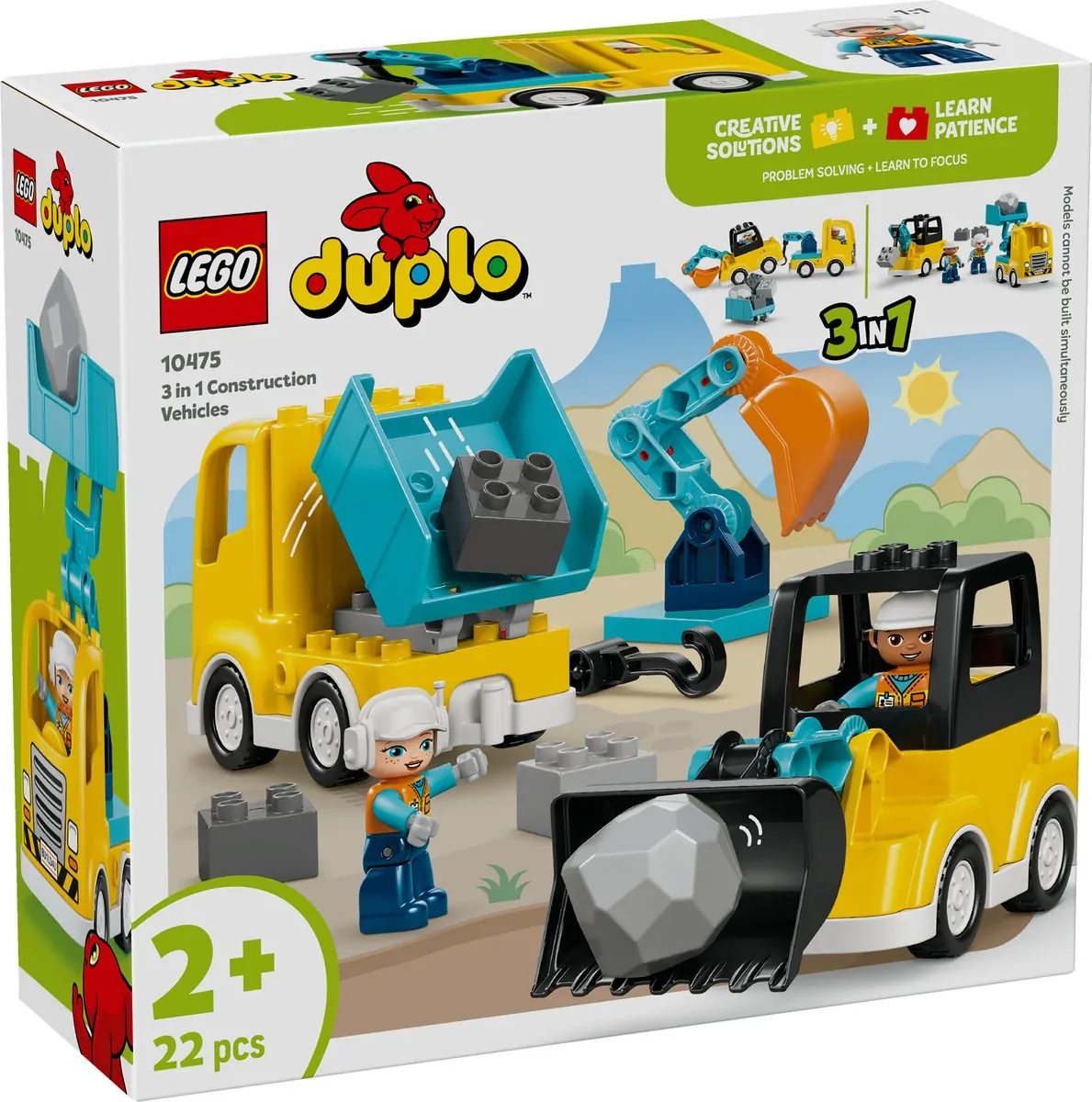 LEGO DUPLO 3-in-1 Bouwvoertuigen 10475
