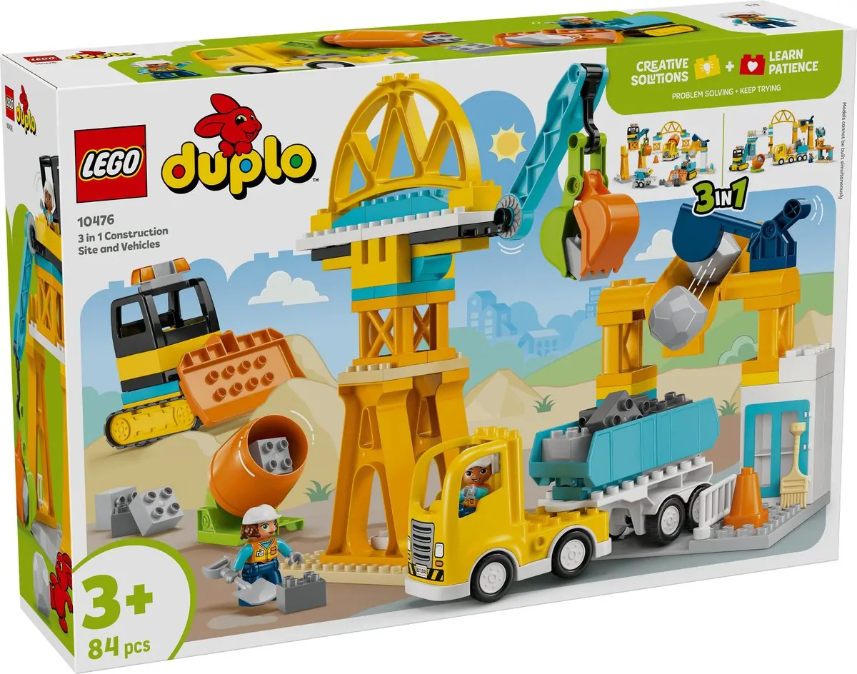 LEGO DUPLO 3-in-1 Bouwplaats en voertuigen 10476