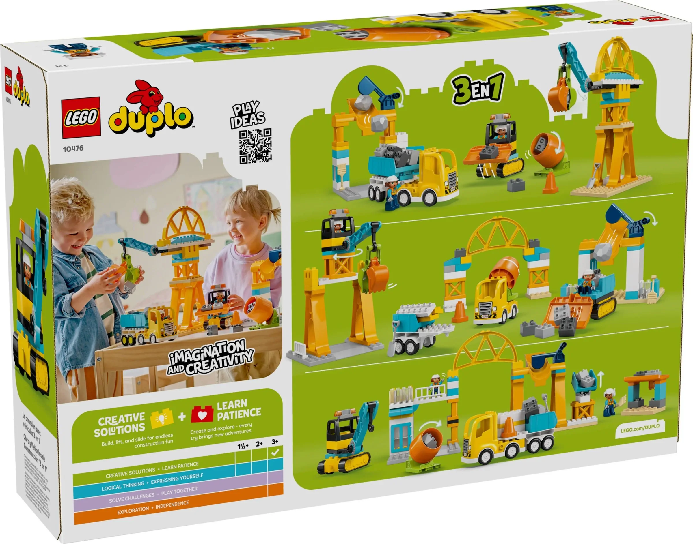 LEGO DUPLO 3-in-1 Bouwplaats en voertuigen 10476
