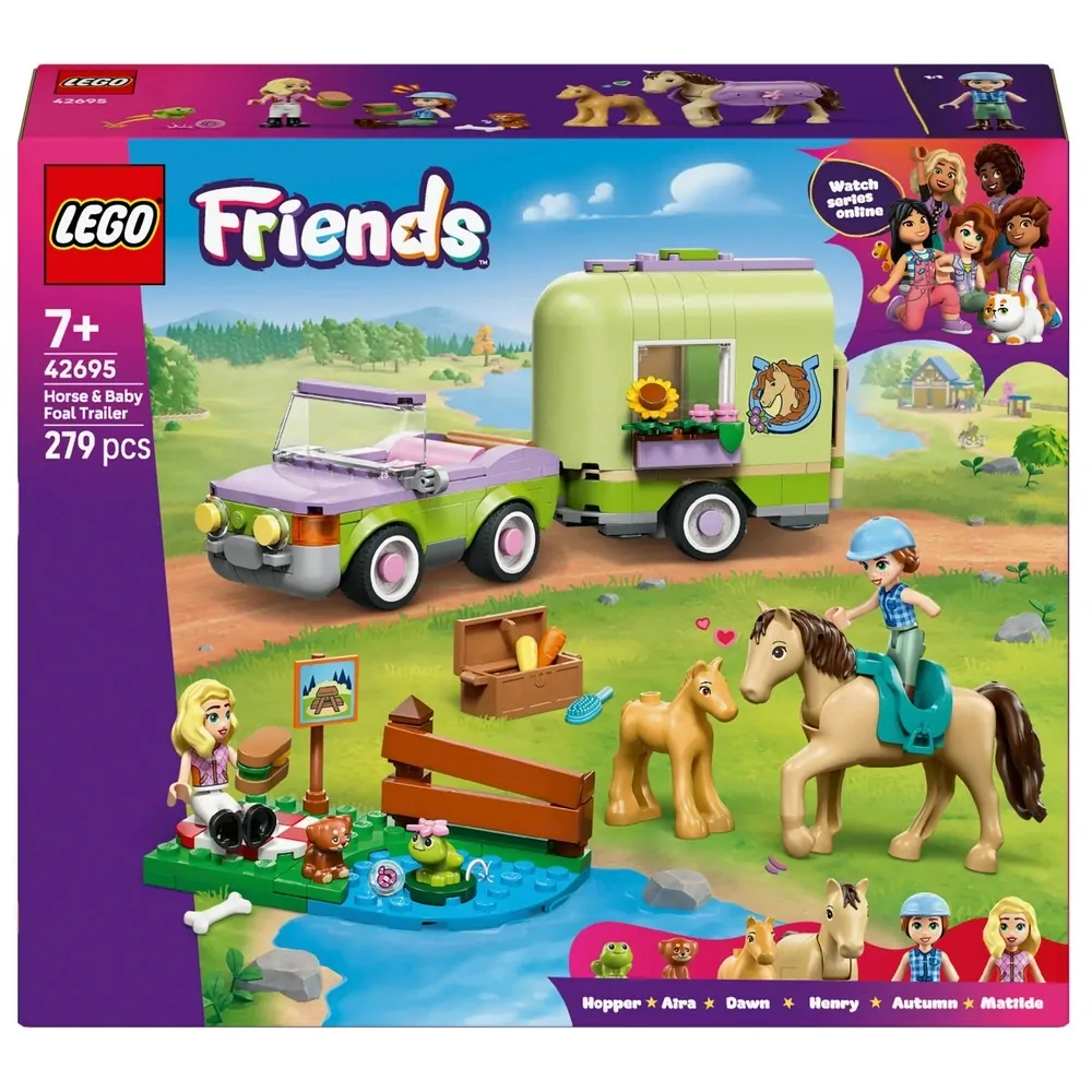 LEGO Friends – Trailer met paard en veulen – 42695