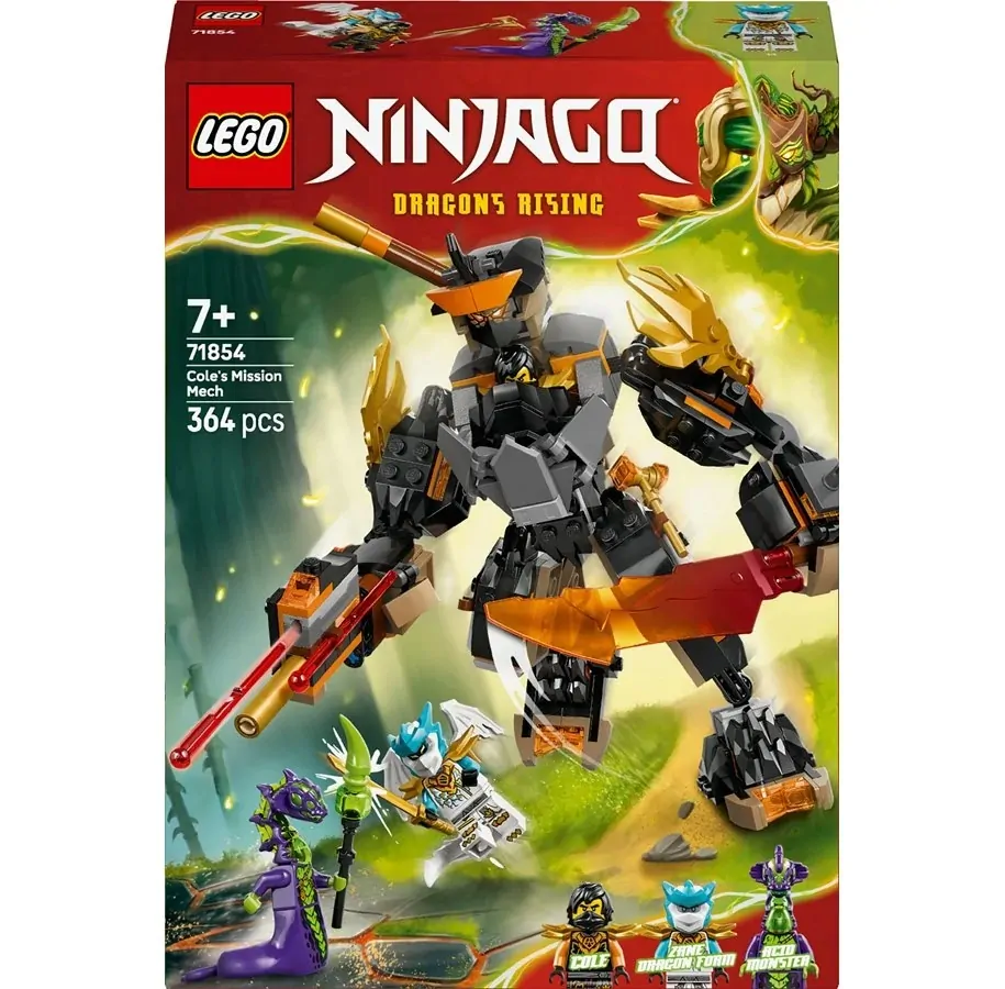 LEGO Ninjago – Cole’s missiemecha en draak Zane 71854