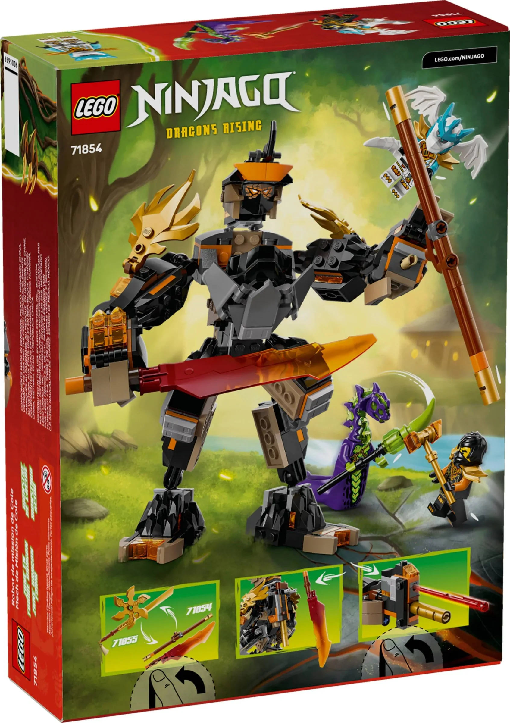 LEGO Ninjago – Cole’s missiemecha en draak Zane 71854
