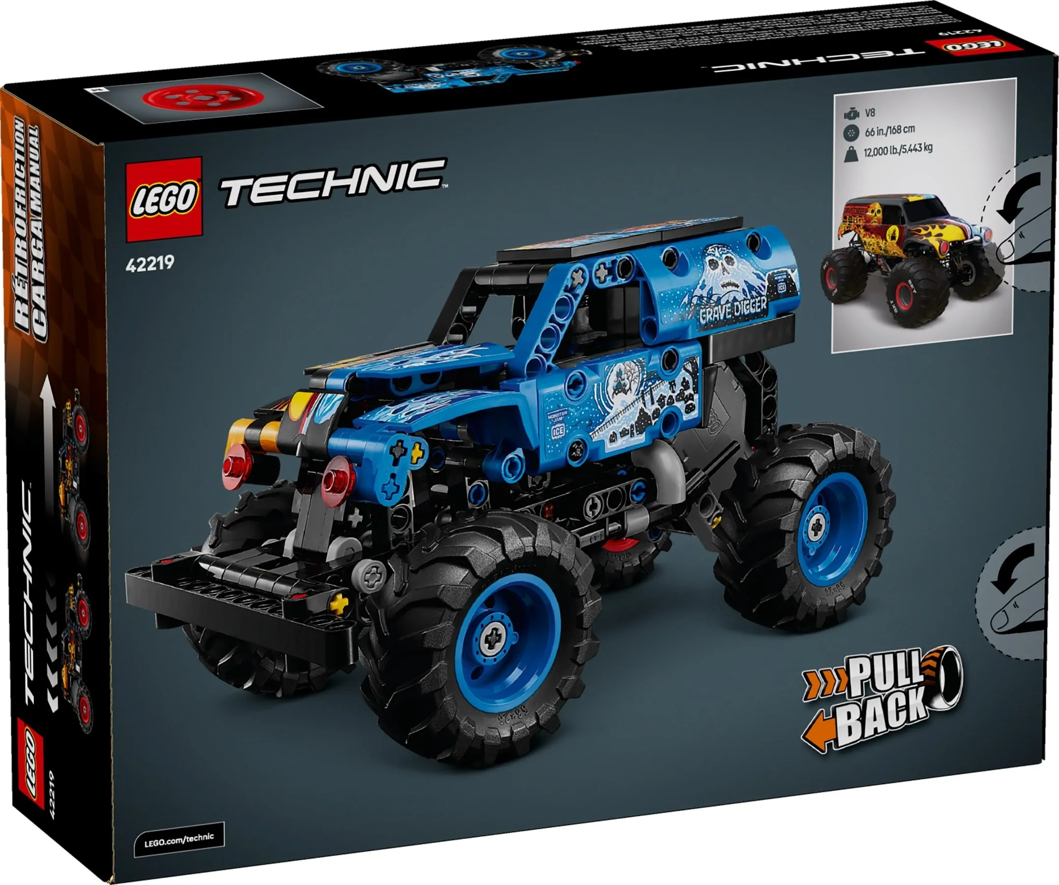 LEGO Technic – Monster Jam Grave Digger vuur en ijs – 42219 LEGO Technic – Monster Jam Grave Digger vuur en ijs – 42219