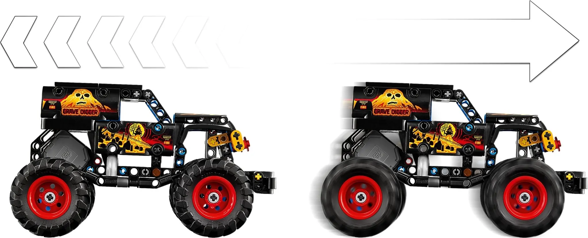 LEGO Technic – Monster Jam Grave Digger vuur en ijs – 42219 LEGO Technic – Monster Jam Grave Digger vuur en ijs – 42219