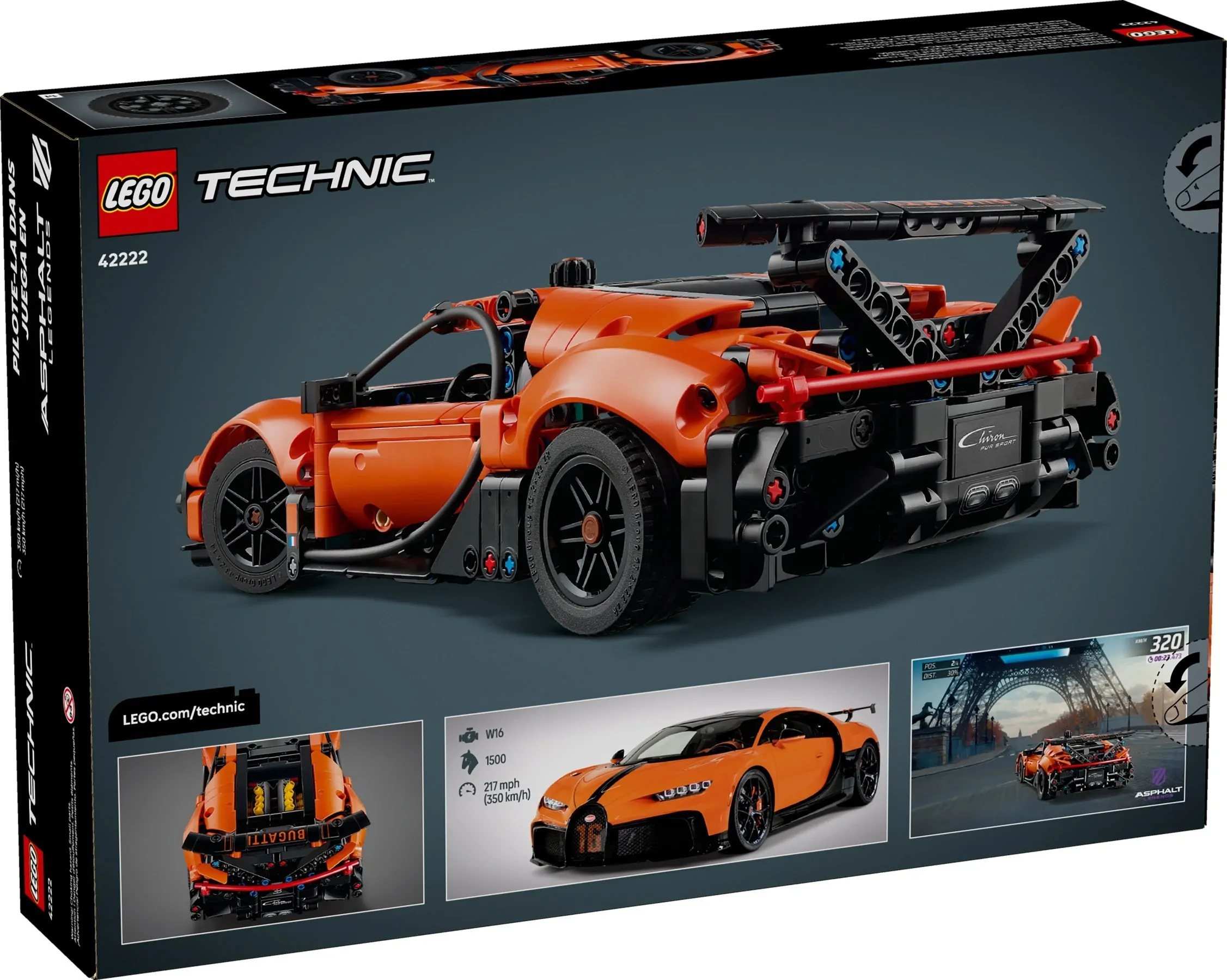 LEGO Technic Bugatti Chiron Pur Sport hypercar 42222