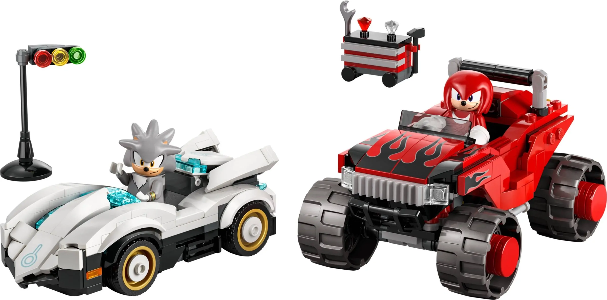 LEGO Sonic – Silvers auto vs Knuckles’ monstertruck – 77118 LEGO Sonic – Silvers auto vs Knuckles’ monstertruck – 77118