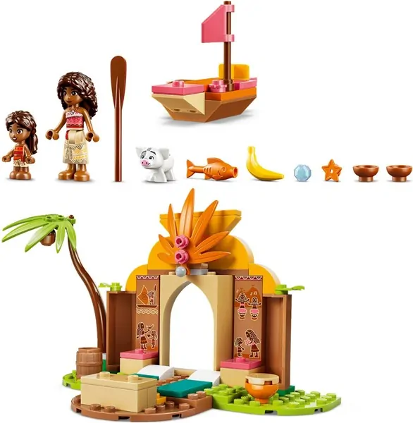 LEGO Disney Vaiana – Dorpshuis en boot – 43282 LEGO Disney Vaiana – Dorpshuis en boot – 43282